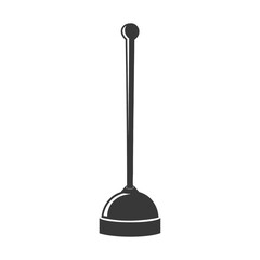 Silhouette toilet plunger black color only
