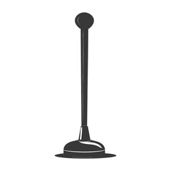 Silhouette toilet plunger black color only