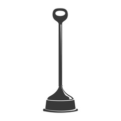 Silhouette toilet plunger black color only