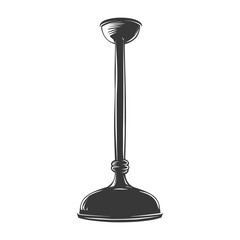 Silhouette toilet plunger black color only