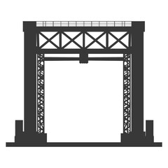 Silhouette toll road gate black color only