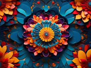 Abstract colorful flower background illustration 