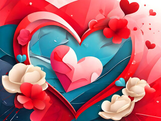 Valentine's day abstract background illustration 