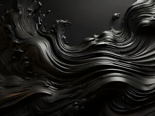 Abstract black wave background graphic illustration 