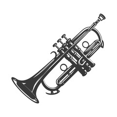 Silhouette trumpet black color only