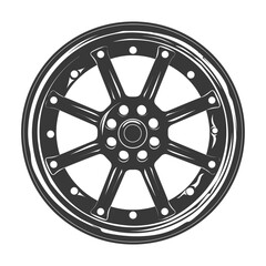 Silhouette velg rim tire for car black color only