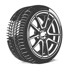 Silhouette velg rim tire for car black color only