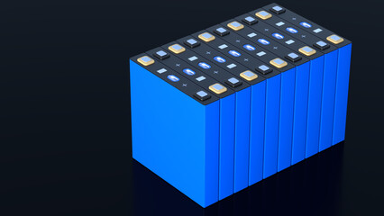 blue NMC Prismatic battery modules for electric vehicles, mass production accumulators high power...