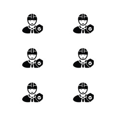 Build and construction icon element set. contractor, worker, architecture Containing crane, building, land, excavator, maintenance, and more. Solid icons vector collection.