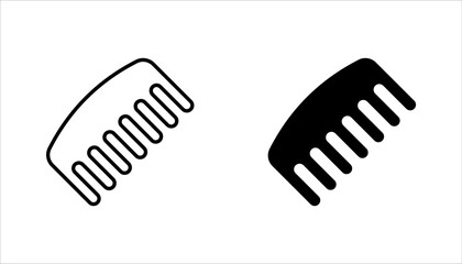 comb icon set. comb of beauty, hair stylist, fashion, salon women, vector illustration on white background