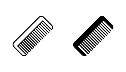 comb icon set. comb of beauty, hair stylist, fashion, salon women, vector illustration on white background