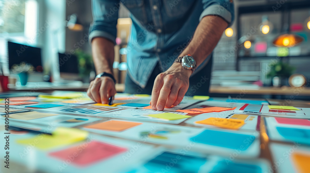 Aufkleber entrepreneur utilizing design thinking methodology to create innovative and customer-focused product