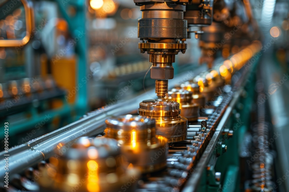 Aufkleber high-definition image spotlighting the precision and intricacy of modern industrial machinery operat