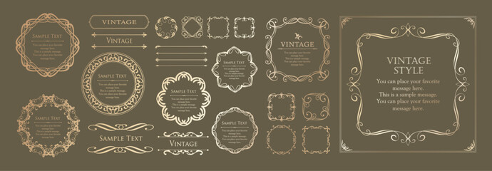 Fashionable frame. Design template. A set of gorgeous foreheads.
