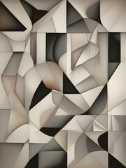 Obraz premium Geometric Abstract Surreal Illustration Art