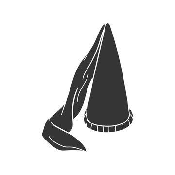 Princess Hat Icon Silhouette Illustration. Fantasy Vector Graphic Pictogram Symbol Clip Art. Doodle Sketch Black Sign.