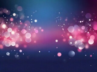 Obraz premium Bokeh lights effect on blue and pink gradient background vector format