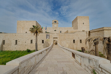 the castello, view of the town, Trani, Apulia, Italy, Europe, March 2024