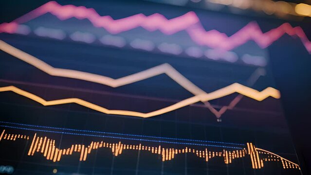 Close up of Chart on Computer Screen Generative AI