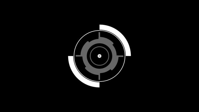 Circle HUD element animation, Digital technology elements, HUD element logo, Hi tech style background.