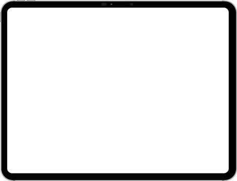 vector illustration of ipad pro gen 5 mockup reak 3d, ipad 2024. front view of ipad pro 2024. tablet apple gadget technology. 