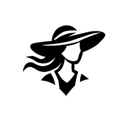 WOMEN FARMER ILLUSTRATION VECTOR LOGO
