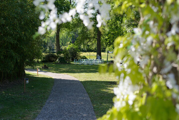 Décoration de mariage pour cérémonie laïque. Lieu de réception
