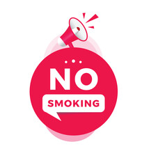 No smoking sign, flat design. vector for banner template or advertising.
