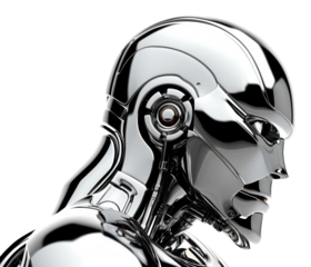 PNG Robot Chrome material robot technology futuristic.