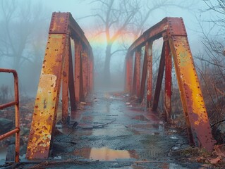 bridge, rainbow，Proud LGBTQ+ Pride Month Rainbow Bridge 4K Wallpaper