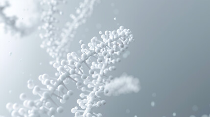 Fototapeta premium DNA molecule structure. Human genome visualization. Dna helix, medical, genetic and biomedical science copy space background.
