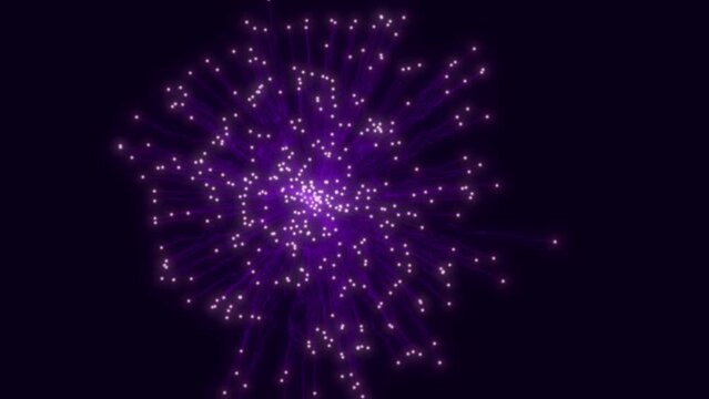 Explosion of stars and lights expanding in three dimension space 