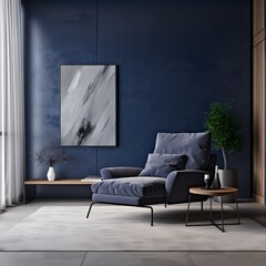Modern furniture in Scandinavian style apartment. Generative AI.