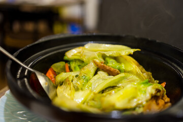 Stir fried vegetable in bowl