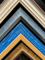 Obraz premium Abstract Blue and White Painted Wooden Planks