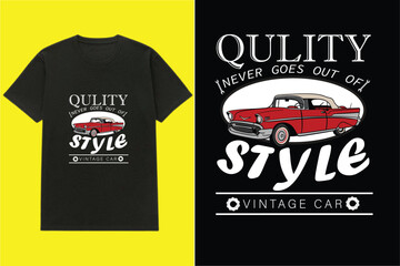 Retro car t shirt design