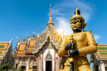 big giant, or Thao Wessuwan statue at Wat Srisathong temple Nakhon Pathom, Thailand