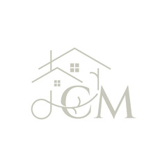 CM logo with a home form element which means a real estate company