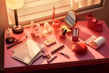 Three Dimensional Flat Lay Photography: Soft Lighting and Captivating Object Arrangement