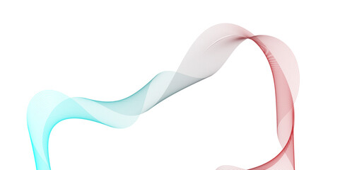 Abstract backdrop with colorful wave gradient lines on white background. Modern technology background, wave design. Vector illustration.