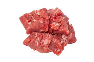 Raw pork tenderloin isolated on a white background.  Fresh meat.