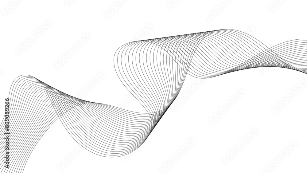 Aufkleber abstract wave line for banner, template, wallpaper background with wave design. vector illustration.