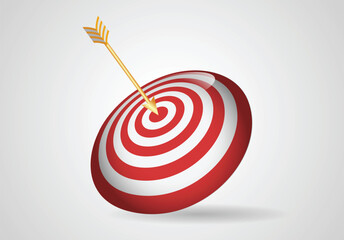 target board with arrow vector illustration