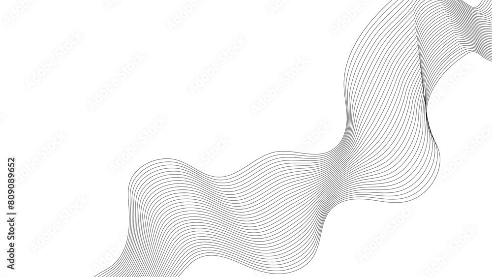 Aufkleber wavy business curve lines on transparent background. abstract ocean wave line background. abstract w