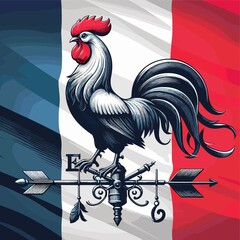 The symbol of France a cockerel vane