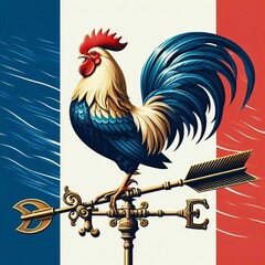 The symbol of France a cockerel vane