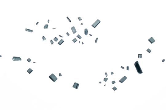 shards of glass bounced off isolated on white or transparent png