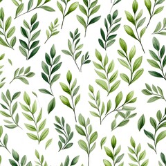 Fototapeta premium Green leaves pattern. Generative AI.