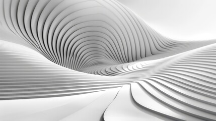   A monochrome picture of a wavy pattern on a CGI object's surface in another computer-generated image