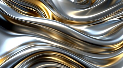  wavy center design against gold-silver background